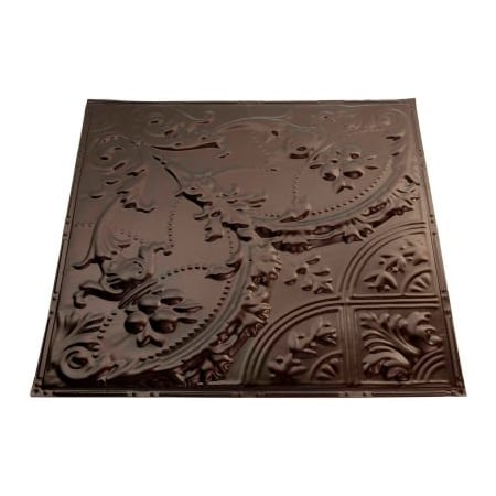 Acoustic Ceiling Products Great Lakes Tin Saginaw 2' X 2' Nail-Up Tin Ceiling Tile in Bronze Burst - T53-06